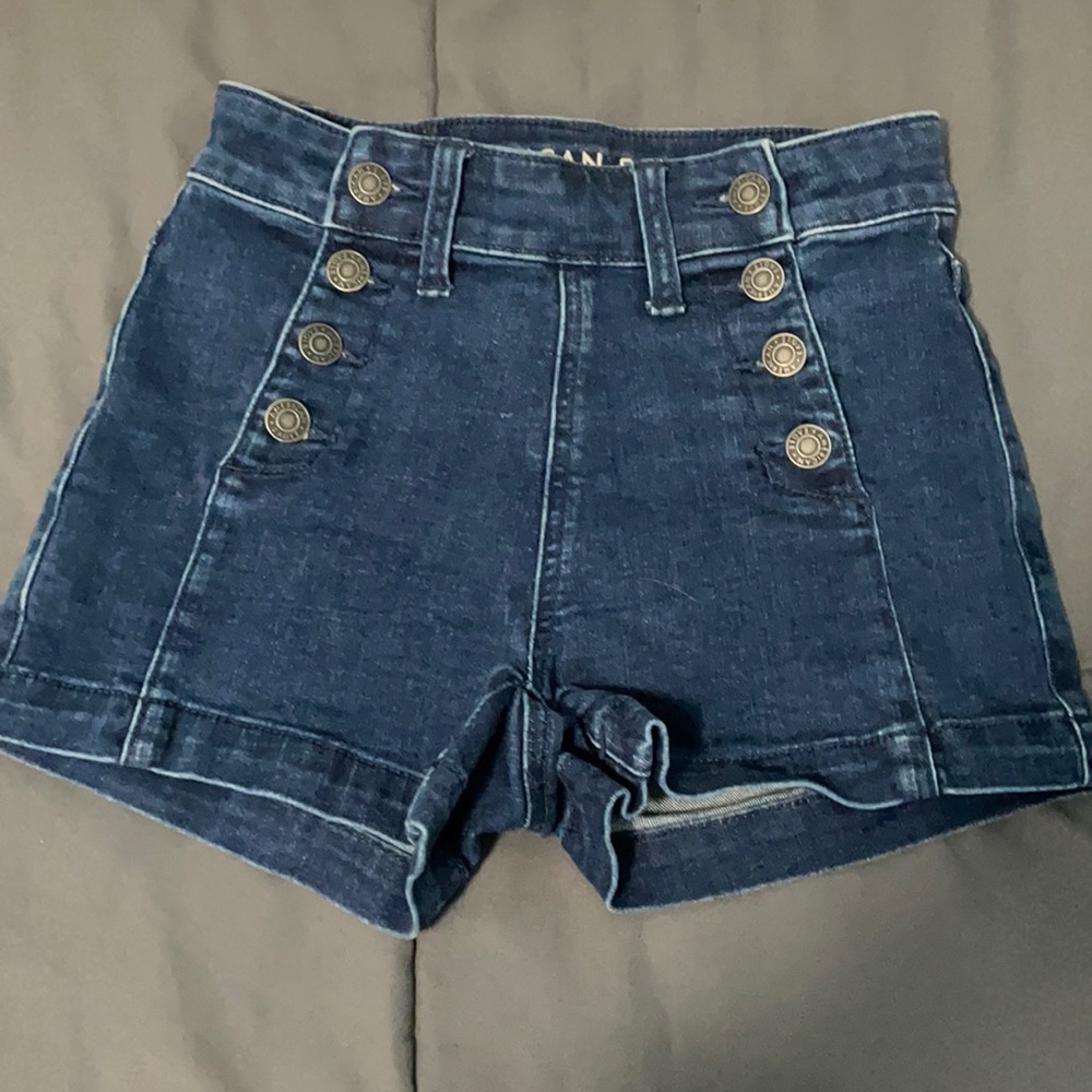 american eagle button shorts